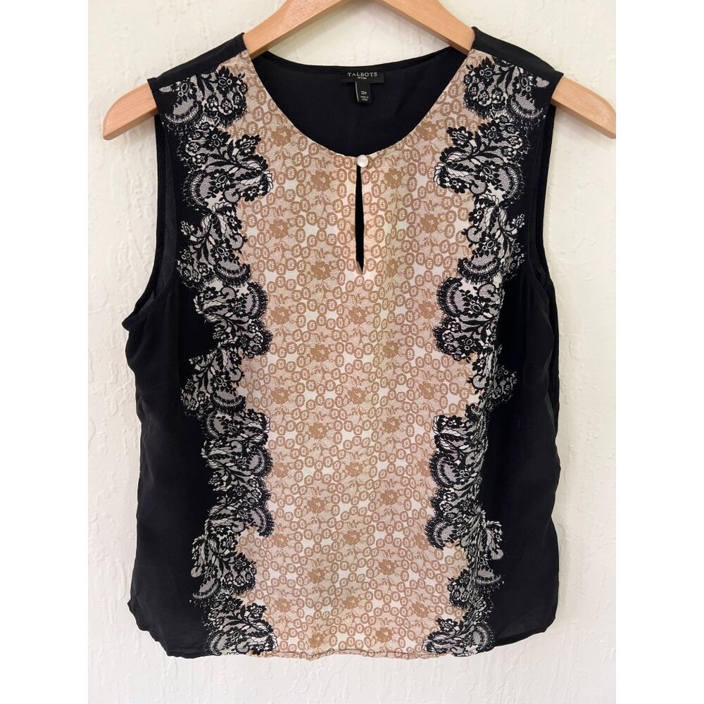 Talbots silk shell tank size 12P 12 petite